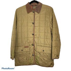 Lauren Ralph Lauren Tan Square Quilted Jacket M - image 1